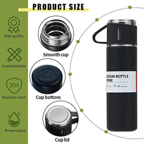 Vacuum Flask Set | 3 Parts Vacuum Flask | Vacuum Bottle