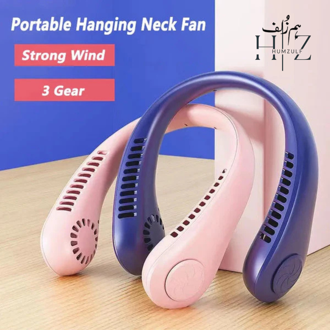 Rechargeable Portable Hanging Neck Fan (Imported)
