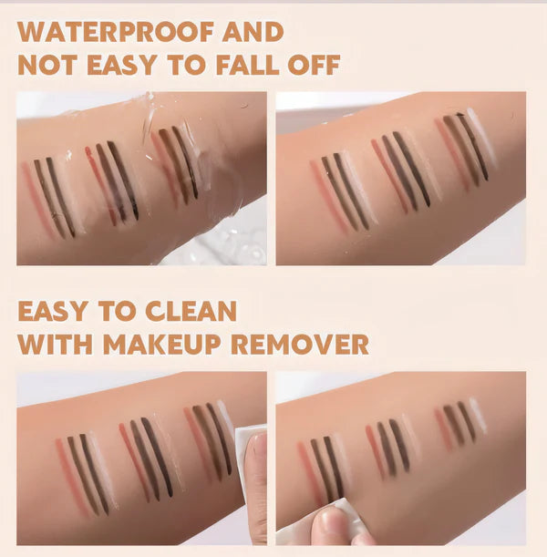 4 In 1 Waterproof Makeup Pen (Eyebrow Pencil, Long Lasting Easy Lip Color, Highlighter, Eyeliner Pen)