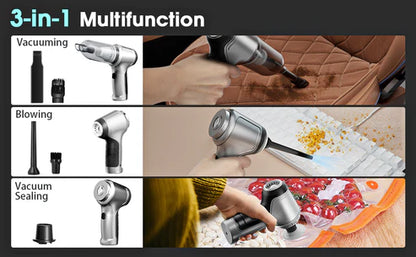 3 in 1 Handheld Car Vacuum Cleaner